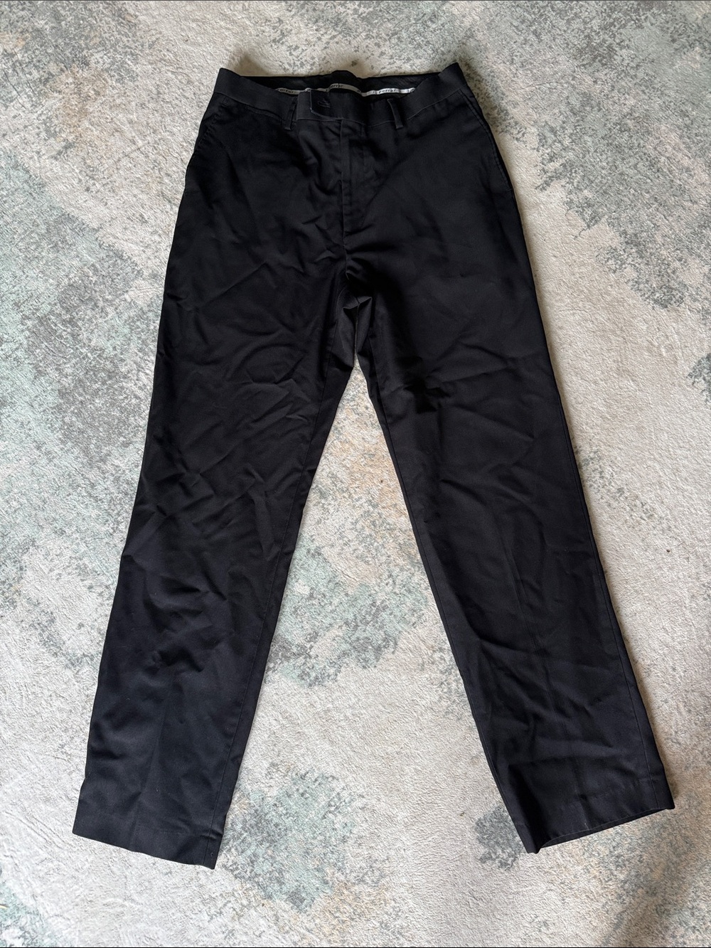 jf j.ferrar Men's Black Straight Chinos, Size 34 x 34